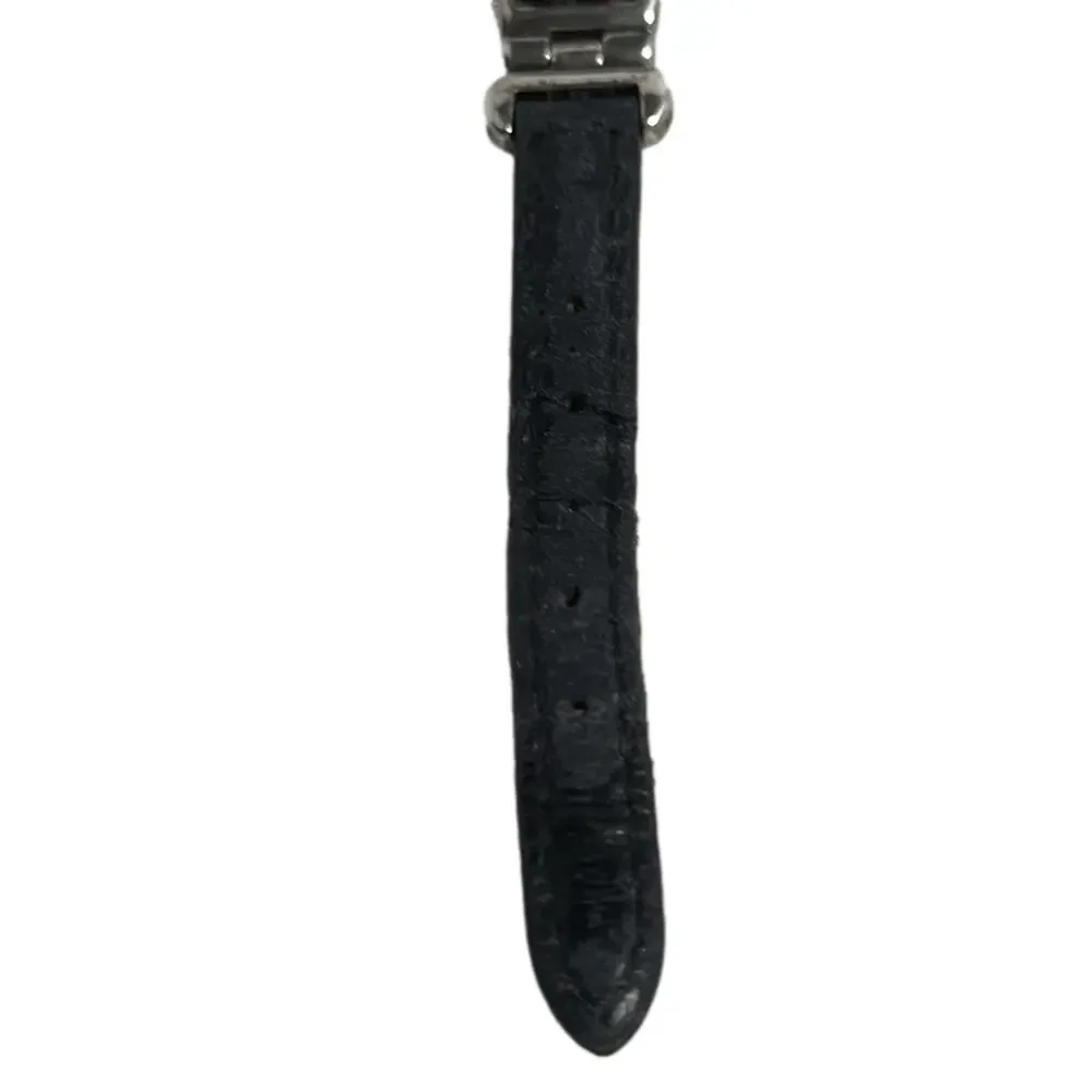 Brighton Camden Women's Quartz Watch Black Leather Silver Dial Analog - GUC